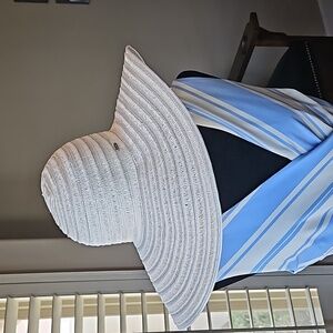 White and Silver Sun Hat